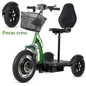 TRIBO 500 rouge Trottinette électrique 3 roues stable pour séniors et ... pas cher