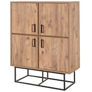 Comparateur de prix : Concept-Usine BRESOV - Buffet industriel en bois et métal - 4 portes - 8 rangements