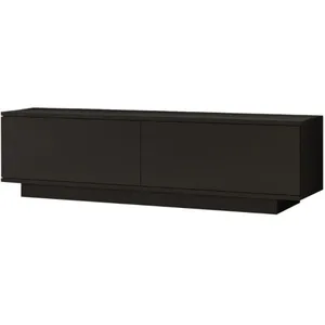 Meuble TV - MELI - Concept Usine - contemporain -  140 x 35x 32 cm - couleur Noir pas cher