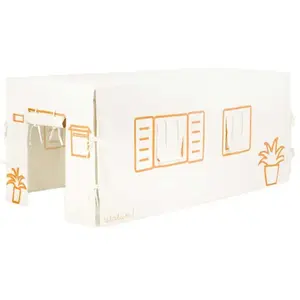Ratatam Cabane de table Maison Orange et Beige (90 x 200 cm) pas cher