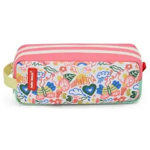 Trousse double compartiment Happiness pas cher