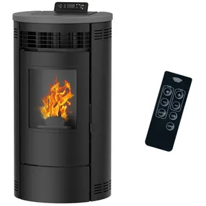 Poêle à granulés étanche - SANNOVER THERMIQUE - Flavia 9,5 - 9 kW - Autonomie 26h - Télécommande incluse pas cher