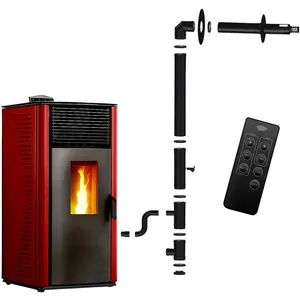 Poêle à granulés étanche Anita 12 kW Bordeaux Sannover + Kit dinstalla... pas cher