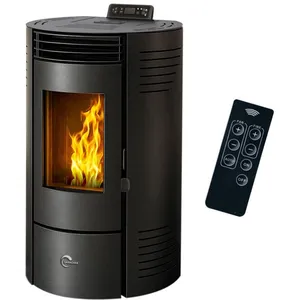 Poêle à granulés étanche Azora 116 kW Noir Sannover pas cher