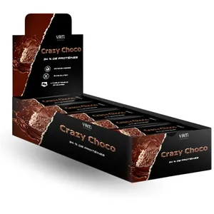 Barres protéinées Yam Nutrition - Crazy Bar - Chocolate Boite de 18 pas cher