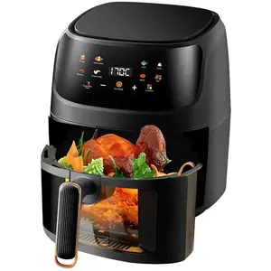 PRUMYA Air Fryer, 8L Friteuse Sans Huile 8 Programmes de Cuisson Préréglés, Fenêtre de Visualisation, Écran Tactile, Fonction Rendez-vous pas cher