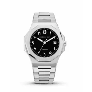 MAISONDUTEMPS Montre bracelet MTZeta Arabic Noir Acier pas cher