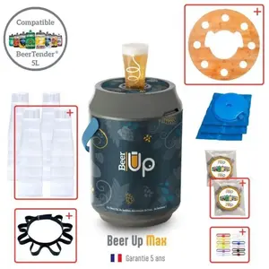 BEER UP MAX décor ORIGIN - Tireuse à bières portative - 20 verres - ce... pas cher