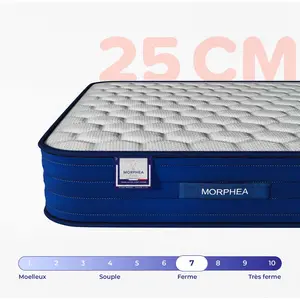 Matelas Hybride 140x200x25cm Jade - Mousse À Mémoire Forme & Ressorts Ensachés - Soutien Ferme - Morphea pas cher