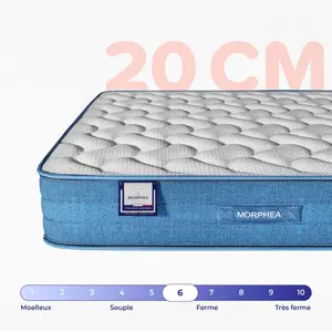 Matelas Hybride 140x200x20cm MILA - Mousse à mémoire forme avec Ressorts Ensachés - soutien mi-ferme - Morphea