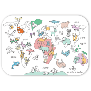 DBKids Coloriage géant Coloriboard Map Monde (6 pièces) pas cher