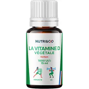 Nutri&Co Vitamine D3 Végétale Santé des Os et Immunité 15ml pas cher