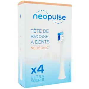 Neopulse Têtes Brosse à Dents Neosonic Blanc Ultra Soft 4 Unités pas cher