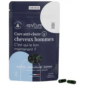 Epycure Complexe Chute de Cheveux Hommes Anti Perte et Calvitie 60 gélules pas cher
