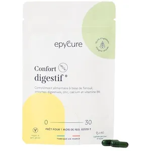 Epycure Digestion Confort Digestif Crampes Transit & Ballonnements 60 gélules pas cher