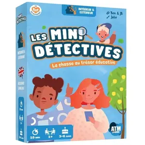 ATM GAMING Les Mini Détectives - Jeu de Société - Jeu de Cartes Educatif - A partir de 3 Ans - Basé sur la méthode d'apprentissage Montessori pas cher
