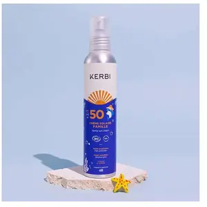 KERBI Crème solaire bio Familial - SPF 50 - 150gr pas cher