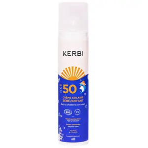 Crème Solaire Bébé/Enfant 100grs KERBI SPF 50 pas cher