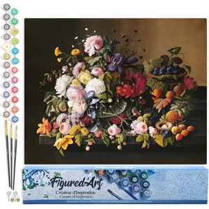 Figured'Art Schilderen op Nummer Volwassenen canvas Fruit en Bloemen -... pas cher