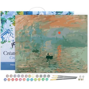 Figured'Art Schilderen op Nummer Volwassenen met lijst - Monet Zonsopg...