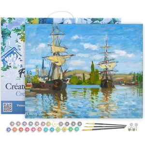 Figured'Art Schilderen op Nummer Volwassenen met lijst - Bootjes varen... pas cher