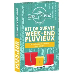 Jeu d’ambiance Asmodee Parent Epuisé Kit de Survie Week-End pluvieux pas cher