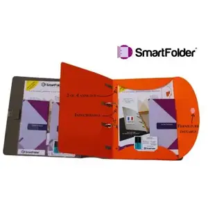 SMARTFOLDER Lot de 12 Pochettes de classement assorties + Classeur pas cher
