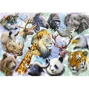 Alipson Puzzle Têtes d'Animaux Puzzle-50009 pas cher