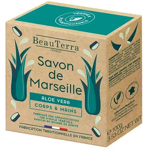 Beauterra Savon de Marseille Solide Aloe Vera 100g pas cher
