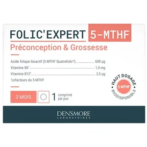 Densmore Folic'Expert 5-Mthf - 90 Comprimés - Nouveau pas cher