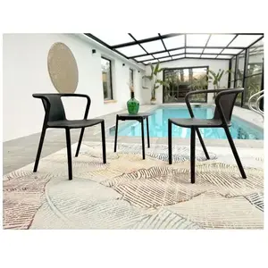 Fauteuil de jardin - CITY GARDEN - DIEGO-FT - Polypropylène - Gris anthracite - Contemporain pas cher