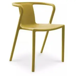 DIEGO - Fauteuil de jardin empilable en polypropylène jaune moutarde - CITY GARDEN pas cher