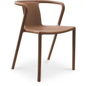 CITY GARDEN Fauteuil de jardin empilable en polypropylène terracotta pas cher