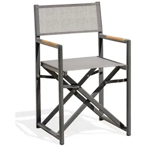 Fauteuil de jardin pliant HONFLEUR gris anthracite DCB GARDEN pas cher