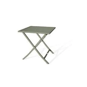 CITY GARDEN Guéridon de jardin pliant MARIUS (70x70 cm) en aluminium - VERT KAKI pas cher