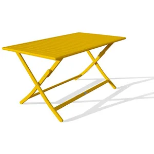 CITY GARDEN Table de jardin pliante MARIUS (140x80 cm) en aluminium - MOUTARDE pas cher