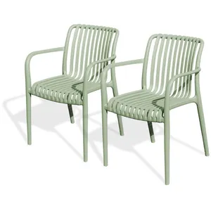 Comparateur de prix : Lot composé de 2 fauteuils de jardin TIAGO-FT-OLIVE empilables