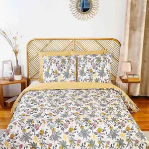 Parure Housse De Couette Satin De Coton Imprimée + 2 Taies 240x220 CmVendu parrakuten