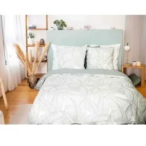 Parure de lit - CÔTE DECO - Pampelune - Coton Lin lavé - Vert - 240x22...Vendu parcdiscount