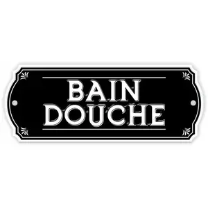 STC Plaque porte métal Bain douche pas cher