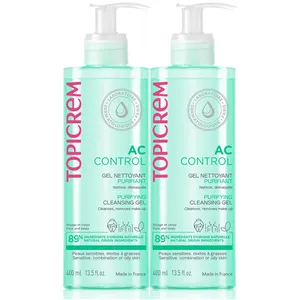 Topicrem Ac Gel nettoyant purifiant pack 2 x 400 ml pas cher