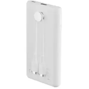 DLH DY-BE4718 - Banque d'alimentation - 10000 mAh - 18 Watt - 3 A - PD, QC 3.0 (USB, 24 pin USB-C) - sur le câble : USB-C - blanc pas cher