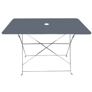 CHALET & JARDIN Table rectangulaire d'extérieur pliante Bistro en acier - Gris pas cher