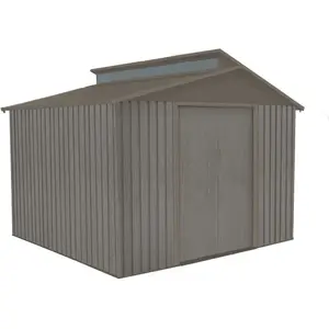 Abri de jardin - CHALET & JARDIN - Métal imitation bois vieilli - 9,3x... pas cher