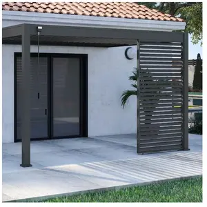 OMBREA Panneau brise-vue ventelles horizontales 1,3M Ombréa - AnthraciteVendu parcdiscount