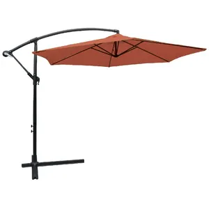 Parasol déporté - KETER - Collioure - Aluminium - Terre cuite - 300cm - Manuel - Waterproof pas cher