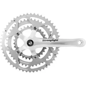 Pédalier route Stronglight Impact 170 mm 52-42-30 8V. 9-10V. - argent - 52/42/30T pas cher