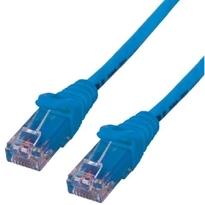 MCL - Câble réseau - RJ-45 (M) pour RJ-45 (M) - 30 cm - paire torsadée écrantée (F/UTP) - CAT 6 - moulé, sans crochet, bloqué - bleu pas cher