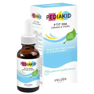 Complément Alimentaire - PEDIAKID - P’tit DHA - 30ml - Sans additifs - Développement cérébral et visuel pas cher