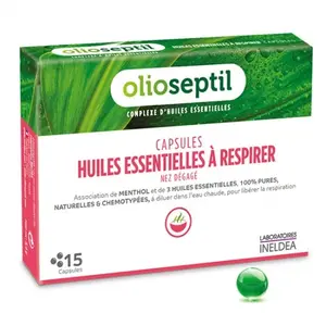 Ineldea Olioseptil Huiles Essentielles à Respirer 15 capsulesVendu paratida-sante-discount-fr